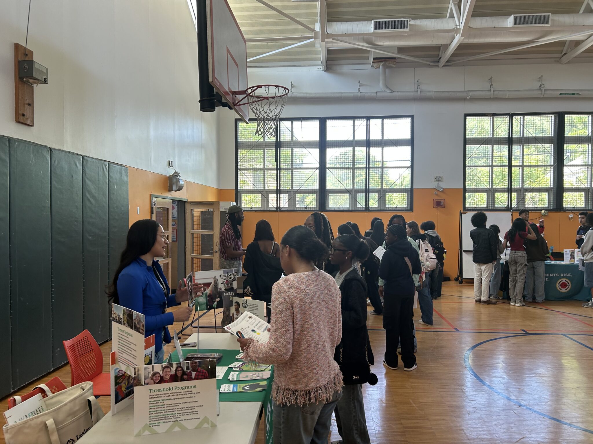 Students connecting with local Boston organizations and institutions