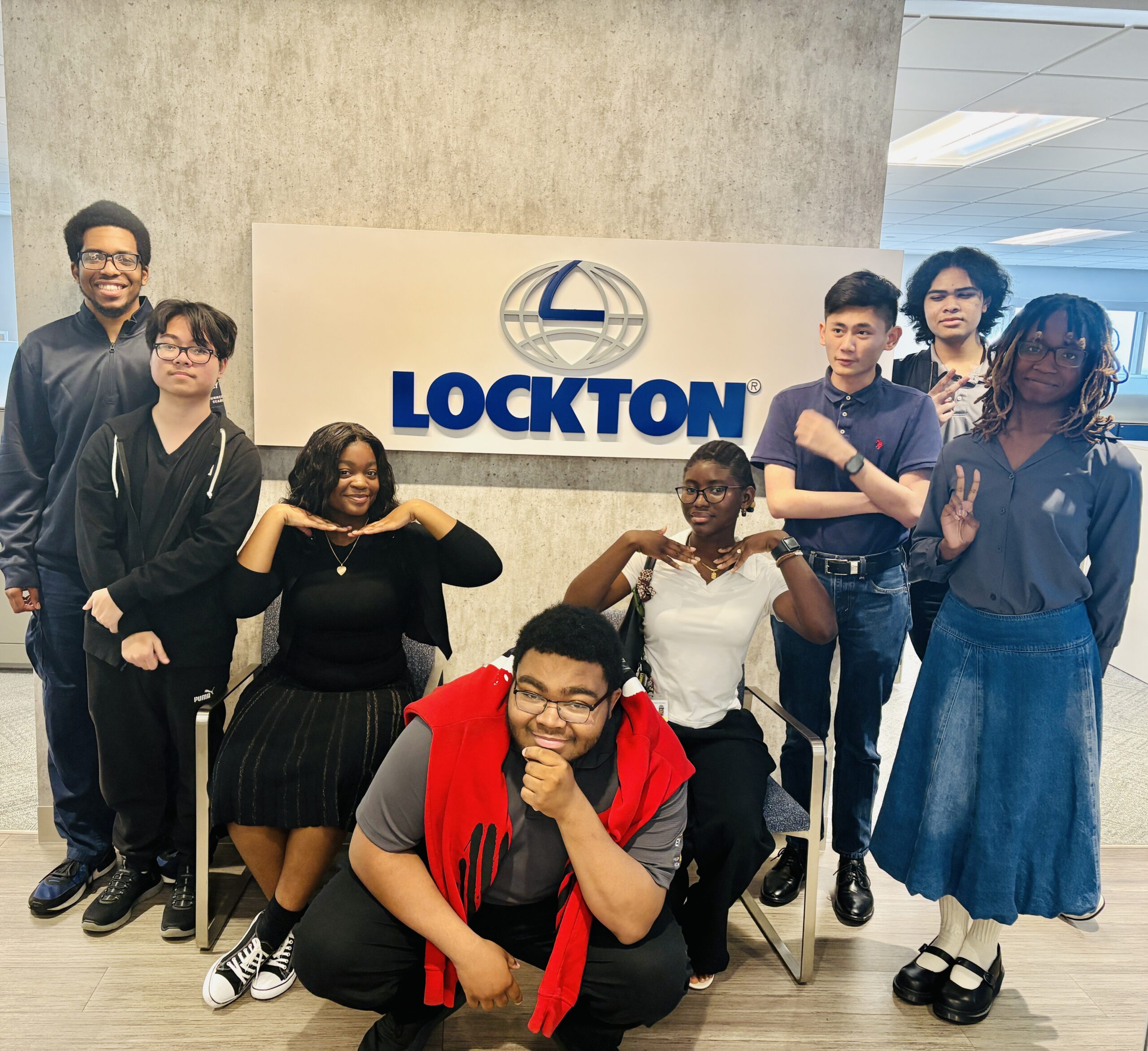 Dayansi (seated, fourth from the left) attended Summer Search Philadelphia's Internship Intensive